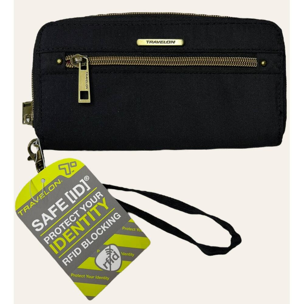 NWT Travelon Safe ID Black Wallet